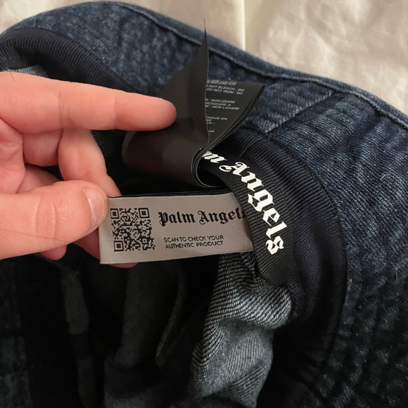 AUTHENTIC PALM ANGELS DENIM BUCKET HAT - Picture 4 of 4